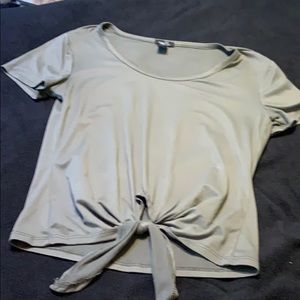Olive Green Top with Knot